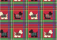 Scottish Terrier Rolled Christmas Plaid Gift Wrap Paper"Scotty Plaid" (1)