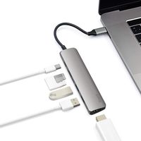 Knaive USB C Hub Compatible with MacBook Pro/Switch/XPS,USB C Combo Hub Adapter Dongle with 4K HDMI,Charging Port,USB 3.0(5Gb/s),SD/TF Card Reader