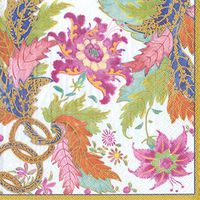 Entertaining with Caspari Tobacco Leaf Paper Cocktail Napkins (Box of 40), Ivory