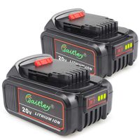 2 Pack Waitley DCB200 6.0A Replacement Battery Compatible with Dewalt 20V Max XR Tools
