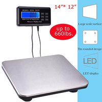 Shipping Scale Heavy Duty Digital for Shipping and Postal W/ 14"X 12" Durable Stainless Steel Large Platform, 660 lbs Capacity