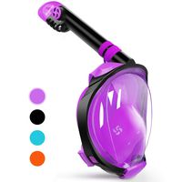 Greatever G2 Full Face Snorkel Mask with Latest Dry Top System,Foldable 180 Degree Panoramic View Snorkeling Mask with Camera Mount,Safe Breathing,Anti-Leak&Anti-Fog