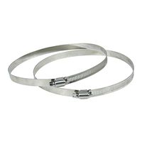 iPower 14 Inch Stainless Steel Duct Hose Clamps, Pack of 2