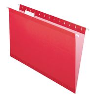 Pendaflex Reinforced Hanging File Folders, Legal Size, Red, 1/5 Cut, 25/BX (4153 1/5 RED)