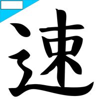Japanese symbol Character FAST SPEED sticker car Racing laptop decals (5.5" inch)