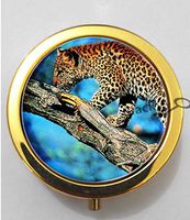 BlackKey Animal Leopard 3-Compartment Decorative Pocket Gift Box Case Organizer for Pill, Color 2 -1812