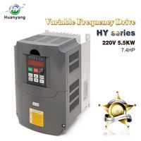 VFD 220V 5.5KW 7.5HP Variable Frequency Drive CNC Motor Inverter Converter for Spindle Motor Speed Control HUANYANG HY-Series(5.5KW, 220V)