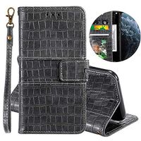 Miagon Crocodile Flip Case for iPhone 7/8,Retro PU Leather Wallet Cover with Card Slots Magnetic Kickstand Function Bookstyle Bumper,Gray