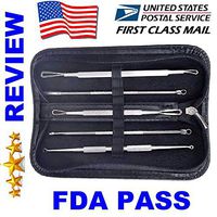 5pcs Blackhead Acne Comedone Pimple Blemish Extractor Remover Stainless Tool Kit