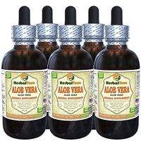 Aloe Vera (Aloe Vera) Tincture, Organic Dried Leaf Liquid Extract (Brand Name: HerbalTerra, Proudly Made in USA) 5x2 fl.oz (5x60 ml)