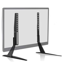 WALI Universal TV Stand Table Top for Most 23"-42" LED, LCD Flat Screen TV, VESA up to 200 x 400mm with Tilt Height Adjustment (TVS002), Black