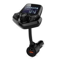 AUTOLOVER Bluetooth FM Transmitter, HY91 Wireless in-Car Bluetooth Car FM Transmitter 1.44 inch Display Supports USB Flash Drive, TF Card, and Daul USB Quick Charger for All Smartphones Audio Players