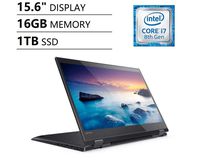 Lenovo Ideapad Flex 5 15.6" Full HD FHD IPS Touchscreen 2-in-1 Business Laptop (Intel Quad-Core i7-8550U, NVIDIA MX130, 16GB DDR4 RAM, 1TB SSD) Fingerprint, Backlit, Type-C, Webcam, Windows 10 64-bit