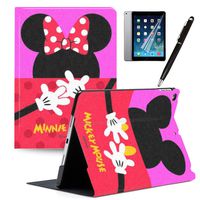 LJX 2019 iPad Air 3 Case 2017 iPad Pro 10.5 inch Cover, Mickey Minnie PU Leather Protective Cartoon Cute Design Stand Smart Auto Sleep/Wake Shell for iPad Air (3rd Gen) 2019/iPad Pro 10.5" 2017#N