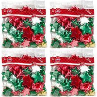Holiday Premium Holographic Peel N Stick, Gift Wrapping Christmas Bows, Assorted Colors (4)