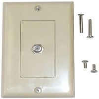 Black Point Products BV-032 Ivory Decorator Video Jack/Plate, Ivory