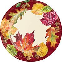 Creative Converting Fall Leaves Dessert Plates, 8 Count