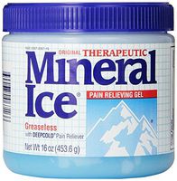 Therapeutic mineral ice greaseless pain relieving gel - 16 Oz