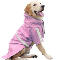 HAPEE Dog Raincoats for Large Dogs with Reflective Strip Hoodie,Rain Poncho Jacket for Small Medium Dogs