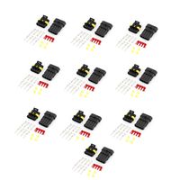 uxcell 10Set 4-Pin 4 Positions Waterproof Wire Connector Sockets for Car Stereo