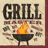 Creative Converting 18 Count Lunch Napkins, BBQ Master