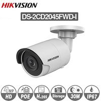 Hikvision Camera DS-2CD2045FWD-I 4mm 4MP Ultra-Low Light Network Bullet Camera POE Night Version IP67 H.265 ONVIF English Version