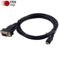 USB to DB9 RS232 Serial Adapter Converter Cable with FTDI Chip 6ft Support Win10/8/7/XP/Android/Mac/Linux/Vista (Type C to DB9)