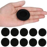 10 pcs 55mm Foam Pads Ear Pad Sponge Earpads Headphone Cover For Headset (Black)