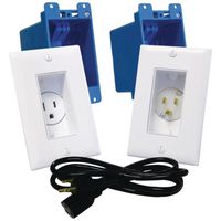 MIDLITE A46-W Decor Recessed Receptacle & Power Inlet Kit (White) consumer electronics Electronics