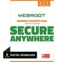 Webroot Internet Security Plus with Antivirus Protection Software | 3 Device | 2 Year Subscription | PC Download
