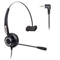 VoiceJoy 2.5mm Cordless Phone Headset Mono with Noise Cancelling Microphone Wired Phone Headset for Panasonic Jabra Cisco Polycom Zultys Gigaset DECT Polycom Grandstream