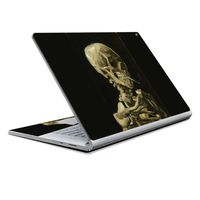 MightySkins Skin Compatible with Microsoft Surface Book 2 13" (2017) - Skull with Cigarette | Protective, Durable, and Unique Vinyl Decal wrap Cover | Easy to Apply, Remove | Made in The USA