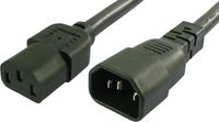 Lynn Electronics  C13C1415A-6F IEC 60320-C13 to 60320-C14 15A/250V 14AWG/3C SJT 6-Feet Power Cord,  Black,  2-Pack