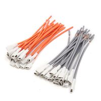 uxcell 34pcs Gray Orange Car Audio Speaker Insulation Terminal Adapter Cables Wires