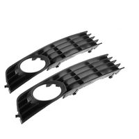 2Pcs Front Bumper Side Fog Light Grille For Audi A4 B6 Grill Auto Lower Abs Durable