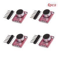 CHENBO 4pcs MAX4466 Electret Microphone Amplifier Module Adjustable Gain Blue Breakout Board for Arduino