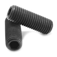 #12-24 x 3/8" Coarse Thread Socket Set Screw Cup Point Alloy Steel Black Oxide Pk 25