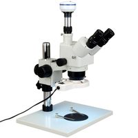 OMAX 5X-80X Trinocular Zoom Stereo Microscope+8W Fluorescent Ring Light+3.0MP Camera
