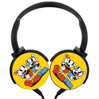 AMAOZNBSTEER Wired Headphones Headsets Cup_Hear Foldable Over Ear for Boys Girls Black