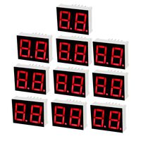 uxcell Common Cathode 10 Pin 2 Bit 7 Segment 0.75 x 0.5 x 0.31 Inch 0.55" Red LED Display Digital Tube 10pcs