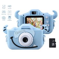 GREPRO Kids Camera, 1080P Digital Camera for Kids 2.0 Inches Screen Kids Camera for Girls and Boys Anti-Drop Children Selfie Instant Camera for 4-14-Year-Old with Soft Silicone Case, 32GB SD Card