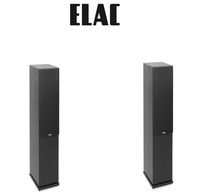 Elac (1 Pair) Debut 2.0 F5.2 Floorstanding Tower Speaker - (Each) Black Bundle