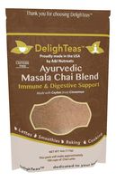 Ayurvedic Organic Masala Chai powder; No added sugar or sweetener; 4oz (100 Servings) - Caffeine free - Made with Ceylon (true) Cinnamon - Great for Vegan Lattes and Smoothies