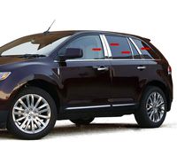 Made in USA! Works with 2007-2014 Lincoln MKX/Ford Edge 8PC Stainless Steel Chrome Pillar Post