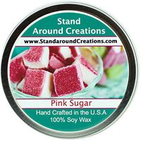 Premium 100% All Natural Soy Wax Aromatherapy Candle - 6oz Tin -Pink Sugar: Fresh, warm and sweet, this scent combines top notes of strawberry and bergamot with a warm dry down of musk and vanilla.
