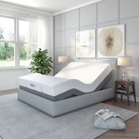 Classic Brands Adjustable Comfort Upholstered Adjustable Bed Base with Massage, Wireless Remote, Three Leg Heights, and USB Ports-Ergonomic Queen