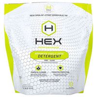 HEX Performance Anti-Stink Single Dose Detergent, Free + Clear, 24 load