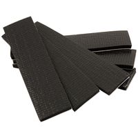 SoftTouch Self-Stick Non-Slip Surface Grip Pads - (6 pieces), 1" x 4" Strip - Black