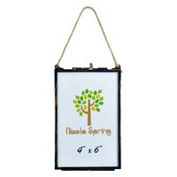 Nicola Spring Hanging Glass Vintage Photo Frame With Rope - 4x6 Photos