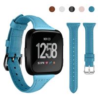Lintelek Silicone Replacement Bands Compatible with Fitbit Versa, Eco-Friendly Wristband Breathable Soft Bands Washable Straps for 5.5-8.5 Inches, Quick Drying (Large, DeepSkyBlue)